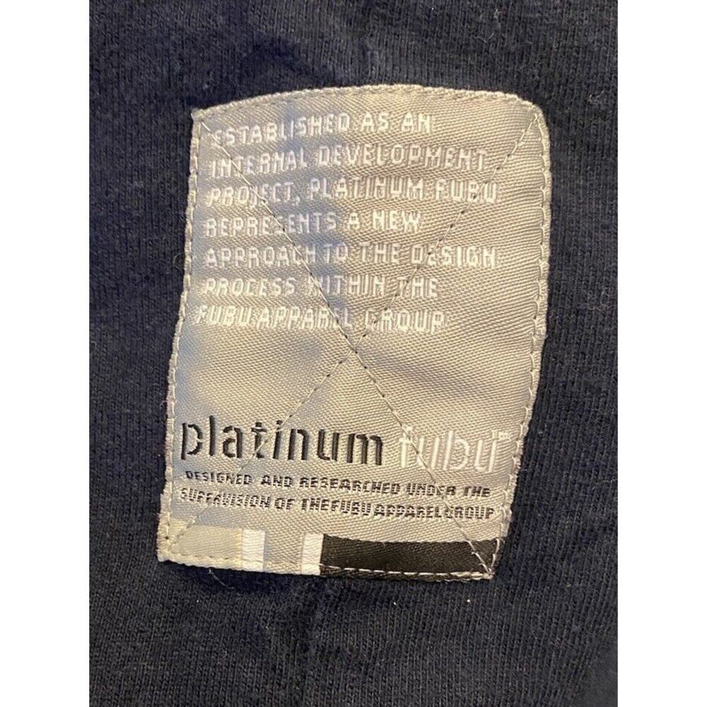 Harlem Globetrotters vintage long sleeve shirt Platinum FUBU Large Navy RARE - Picture 3 of 5